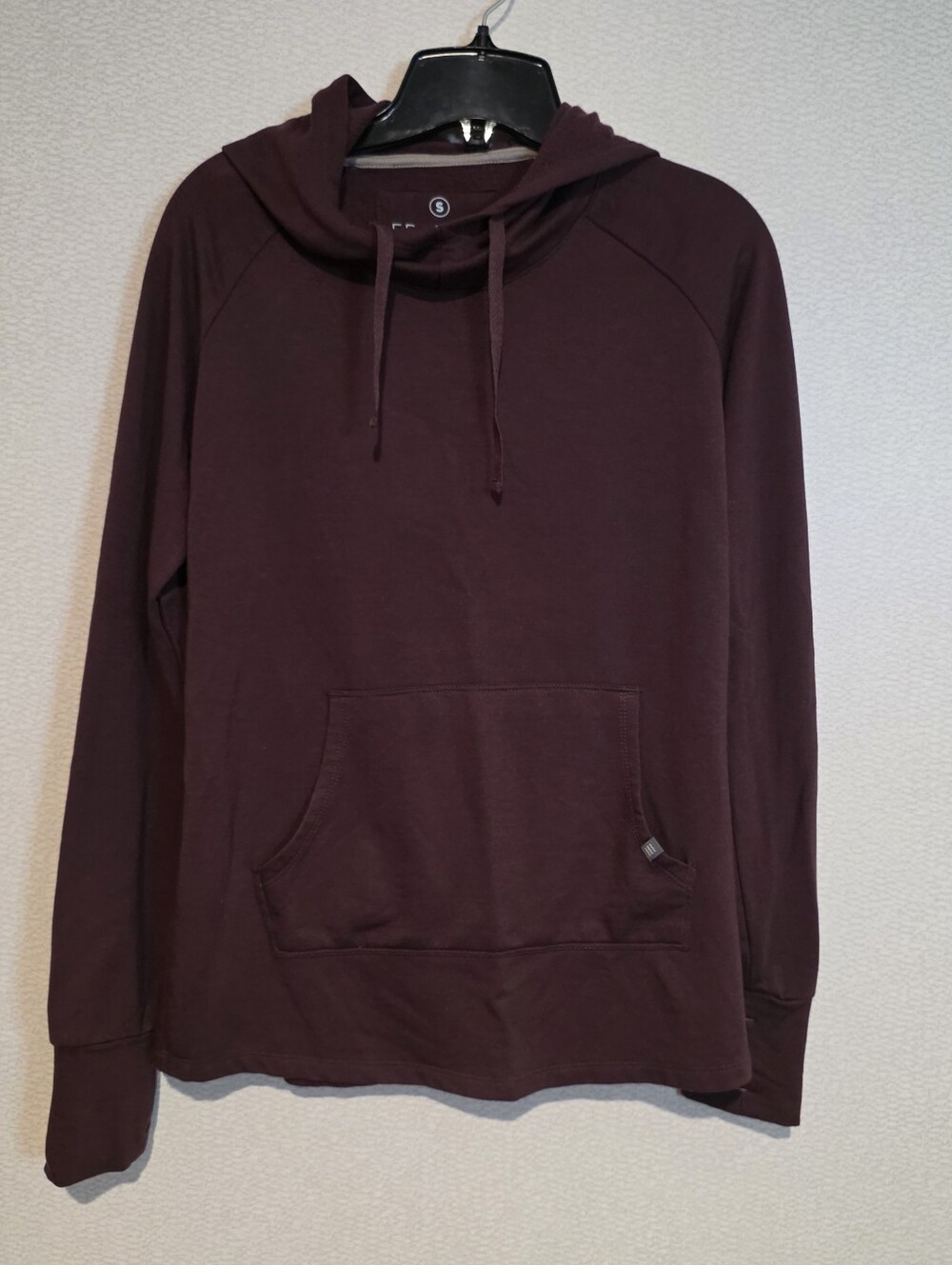 Free Fly Womens Bamboo Athletic Hoodie Pullover Sweatshirt Small Brown